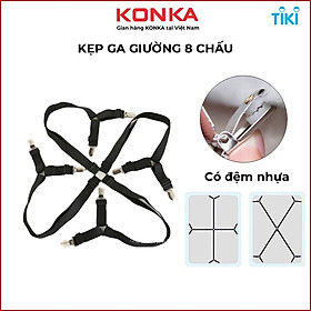 Bộ 4 kẹp ga giường drap chống xê dịch có đệm nhựa