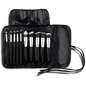 Cọ trang điểm 10 món kèm bao da bảo vệ Pro Comestic Makeup Sets