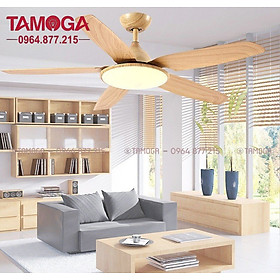Mua Quạt trần vàng pháp TAMOGA 1289 động cơ 6 số + Tặng kèm điều khiển từ xa hàng chính hãng