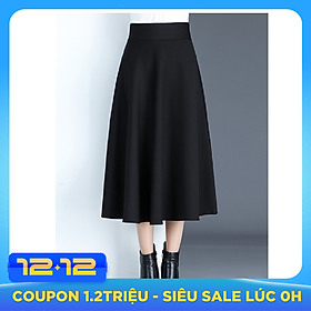 Chân Váy Xòe Dài Hàn Quốc D0417 Đen