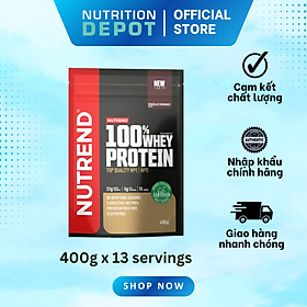 Sữa tăng cơ cho người tập gym (400g) – Nutrend 100% Whey Protein (Whey Protein Blend) - Nutrition Depot Vietnam