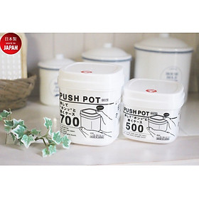 Hộp nhựa đựng & bảo quản thực phẩm Push Pot 700ml làm từ nhựa PP cao cấp -nội địa Nhật Bản