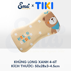 Gối cao su non trẻ em thiết kế công thái học cho bé từ 1-6 tuổi - Hàng cao cấp với ruột gối đục lỗ thoáng khí