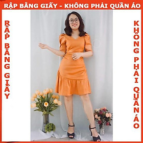 Rập giấy A đầm tay phồng xếp ly 1 bên mã 1284 (BẢN VẼ)