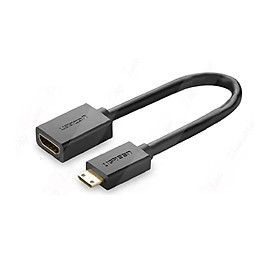 Cáp chuyển đổi Mini HDMI to HDMI dài 20cm màu đen Ugreen GK20137 Hàng chính hãng