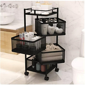Mua Kệ đựng đồ 4 ngăn tiện lợi cùng với 4 bánh xe xoay 360.