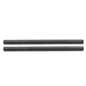 2 Pack 15mm Carbon Fiber Rod (10 Inch, Pair) for 15mm Rail Support System Follow Focus