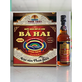 Thùng Nước Mắm Nhỉ Bà Hai MS40 (6 Chai Thủy Tinh x 500ml)