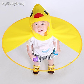 Áo mưa trẻ em ngộ nghĩnh kiểu Hàn Quốc Áo mưa Con vịt nhỏ Màu vàng choàng Mũ ô cho trẻ 3 - 5 tuổi - Size S < 4 tuổi