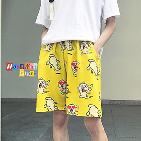 Quần Short Cartoon Unisex Hình Con Chó - Quần Đùi Hoạt Hình Siêu Cute - MM