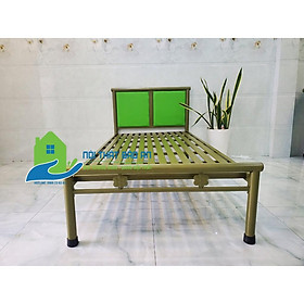 Mua Giường sắt kích thước ngang 1M2 dài 2M – GS55 mẫu đơn giản  tiện dụng  dễ dàng tháo ráp di chuyển.