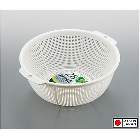 Rổ nhựa tròn Sanada Seiko φ28cm, dùng để chứa/ đựng các loại thực phẩm như rau, củ, trái cây - nội địa Nhật Bản