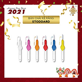 Bộ 6 cây bàn chải kẽ răng Stoddard từ 0.6 đến 1.2mm - UK