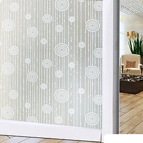 Mua Decal dán kính những vòng tròn trắng - có keo sẵn khổ rộng 0 9m dài 3m