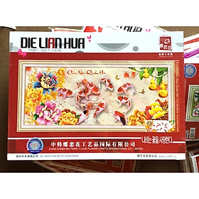 Mua tranh thêu chữ thập Cửu ngư quần hội 195x85cm - chưa thêu