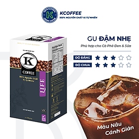 Cà phê rang xay K-Coffee Robusta Arabica chuẩn xuất khẩu K-Life 700g gói