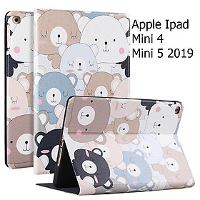 Bao Da Cover Dành Cho Apple Ipad Mini 4 Mini 5 2019 Hỗ Trợ Smart cover Hoa Văn Dễ Thương