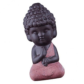 2-3pack Little Monk Buddha Ceramic Statues Holder Tea Pet Home Tea Tray Decor