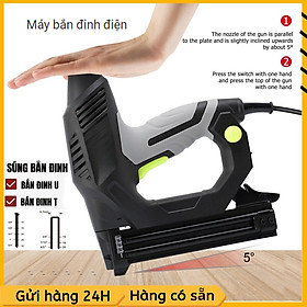 Mua Máy Bắn Đinh Dùng Điện  Công Suất 1800W  Bắn Đinh Thẳng Dùng Điện 220V  Có Tặng Kèm Đinh U 300 pcs