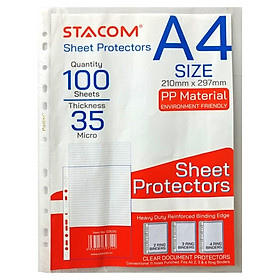 Bìa Lá A4 11 Lỗ Dày 0.035mm Stacom - D3035