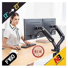 Giá treo 2 màn hình máy tính nhập khẩu F160 cho 17 - 27inch