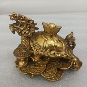 Mua  Miễn ship 100% Long quy chiêu tài lộc bằng đồng vàng - Linh vật phong thủy