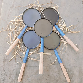 Mua  TẶNG CÁN GỖ  Set 5 khuôn bánh xèo miền trung chính gốc đường kính 15cm loại 1 dày xịn (khuôn quê) đúc bánh siêu ngon GIÒN BÁNH KHÔNG DÍNH - Đồ thủ công xứ Nẫu -  Ảnh thật 
