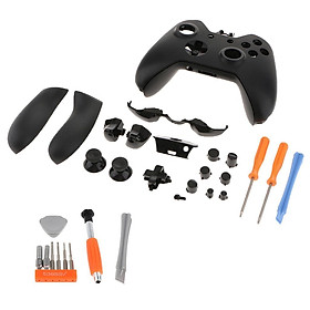 Full Case Shell Kit for Microsoft Xbox One Elite Controller Button Replacement Part & PH00 3.8mm 4.5mm 2.0 Tri-wing T6 T8 Screwdriver Kit