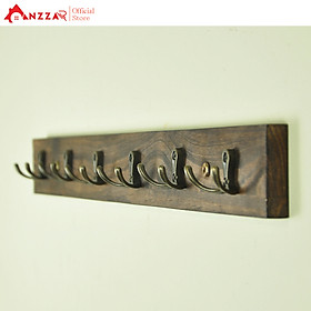 Mua Móc gỗ màu nâu rustic treo quần áo gắn tường  kệ treo đồ trang trí Anzzar  decor phòng ngủ móc treo quần áo  phụ kiện  giá gỗ treo quần áo-02