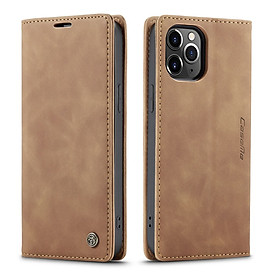 Bao da bò thật dạng ví chính hãng Caseme dành cho iPhone 12 Pro Max