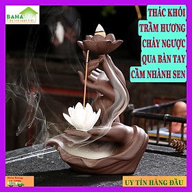 Mua THÁC KHÓI TRẦM HƯƠNG CHẢY NGƯỢC QUA BÀN TAY CẦM NHÀNH SEN  BAHAMAR  thiết kế chảy dài đổ khói hơi nước tạo nên sự bí ẩn khí quyển.