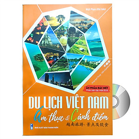 Sách song ngữ Du Lịch Việt Nam – Ẩm Thực & Cảnh Điểm (in màu, giấy ảnh c2) + DVD tài liệu