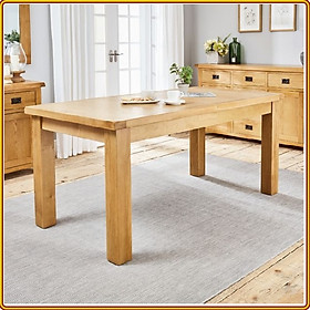 Mua Bàn ăn gỗ sồi Tundo mặt chữ nhật mảnh liền dài 160 cm