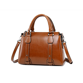 Túi xách nữ 100 da thật thời trang công sở cao cấp phong cách mới - Màu Nâu