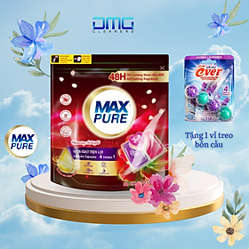 Túi 30 Viên Giặt Tiện Lợi MaxPure 4in1- tặng 1 vỉ treo bồn cầu