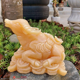 Mua Tượng trâu nằm 12 con giáp phong thủy đá ngọc hoàng long 15cm đá Non Nước