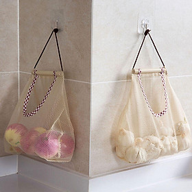 Mua Túi lưới đựng hành tỏi có dây treo tường  Túi đựng đồ đa năng