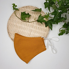Khẩu trang vải Linen thun trơn T01