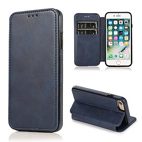 Dành cho iPhone 6s / 7 / 8Plus / X / XR / XSMAX / 11 / 11PRO / 11PRO MAX lật điện thoại bao da PU màu xanh da trời