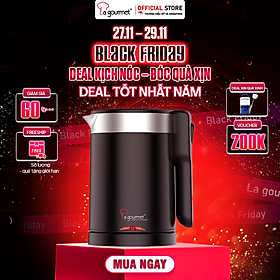 Mua   Hàng chính hãng  Ấm siêu tốc mini du lịch La gourmet D2606 1200W 0.6L - 359643 (bảo hành 1 năm)