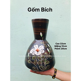 Mua Bình Gốm Cắm Hoa Men Mộc Nhiều Mẫu Có Tai Lọ Hoa Đẹp - Gốm Sứ Bát Tràng