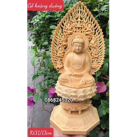 Mua Tượng phật adi đà bằng gỗ hoàng dương kt cao 31×13cm