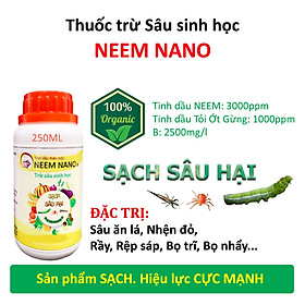 Mua VƯỜN SINH THÁI chăm sóc cây trồng - Thuốc trừ sâu sinh học neem nano - Sạch nhện đỏ  bọ trĩ  rầy rệp - Chiết xuất 100% Thiên Nhiên