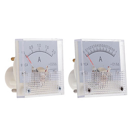 2-Piece DC Analog Panel AMP Meter  Ammeter Milliammeter 91C4 0-2A/0-10A