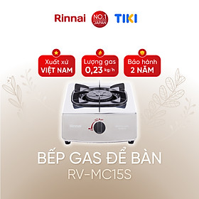 Bếp gas dương Rinnai RV-MC15S mặt bếp inox và kiềng bếp men - Hàng chính hãng