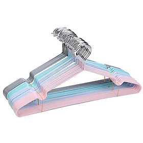 Mua combo 10 móc kim loại bọc nhựa chịu nhiệt  móc treo quần áo bằng kim loại mắc nhôm bọc nhựa