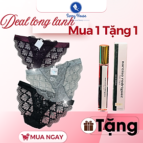 Combo Mix 3 Quần Lót Nữ Cao Cấp Nhiều Mẫu Xinh Xắn Tặng Kèm Nước Hoa Chiết 10ml Chính Hãng