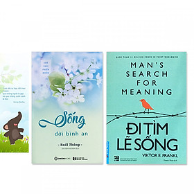 Combo 2 cuốn: Đi Tìm Lẽ Sống, Sống Đời Bình An (kèm bookmark danh ngôn hình voi)