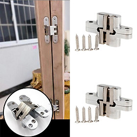 2 Cross Door Hinge Stainless Steel Hidden Folding Door Cross Hinges