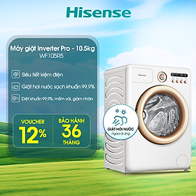 Mua Máy giặt Hisense 10.5kg Inverter Pro WF105R5 Diệt khuẩn Khử mùi 99.9%  Ngừa dị ứng  Giặt AI - HÀNG CHÍNH HÃNG